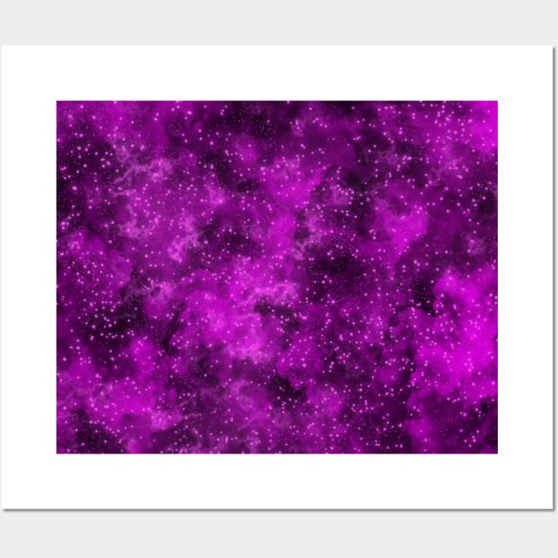Purple Abstract Galaxy Wall Art by DesertCactusRose